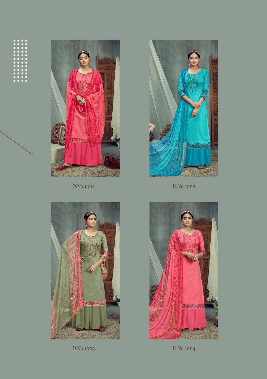 ROLI MOLI SARINA Latest fancy festive Wear Pure Glace cotton Designers Embroidery Readymade Salwar suit collection